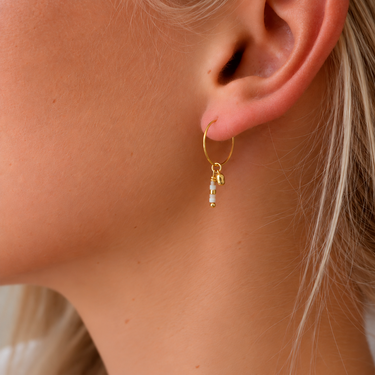 ENAMEL Copenhagen Hoops, Petra Dangle Earrings Daisy