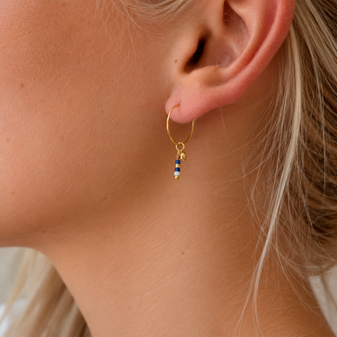 ENAMEL Copenhagen Hoops, Petra Dangle Earrings Moon Tide