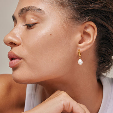 ENAMEL Copenhagen Hoops, Significant Pearl Earrings Pearls