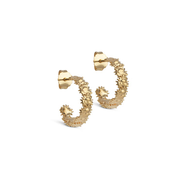 ENAMEL Copenhagen Hoops, Sunshine Wreath Earrings 925S/GP