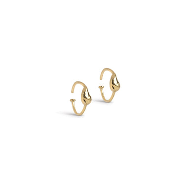 ENAMEL Copenhagen Hoops, Twistie drop Earrings 925S/GP