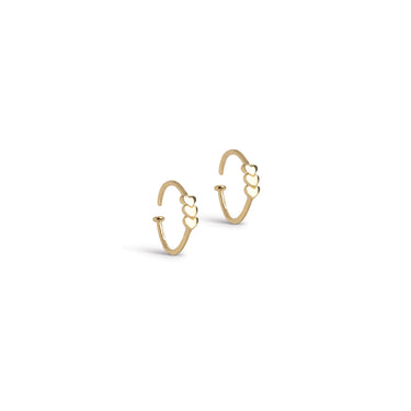 ENAMEL Copenhagen Hoops, Twistie drop Earrings 925S/GP