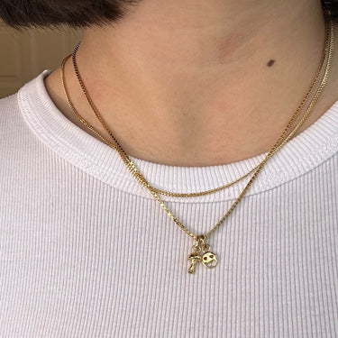 ENAMEL Copenhagen Necklace, Box Chain 0,85 mm Necklaces 925S/GP