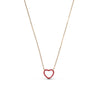 ENAMEL Copenhagen Necklace, Organic Enamel Heart Necklaces Red