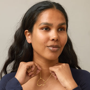ENAMEL Copenhagen Necklace, Organic Heart Chunky Necklaces Gold Plated