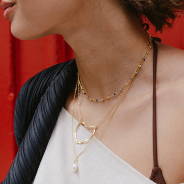 ENAMEL Copenhagen Necklace, Organic Heart Chunky Necklaces Gold Plated