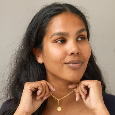 ENAMEL Copenhagen Necklace, Wave Heart Necklaces Gold Plated