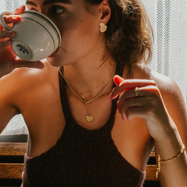 ENAMEL Copenhagen Necklace, Wave Heart Necklaces Gold Plated