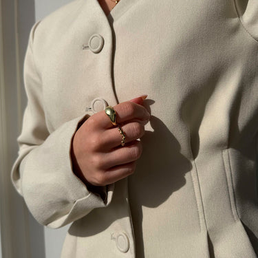 ENAMEL Copenhagen Ring, Agnete Large Rings 925S/GP