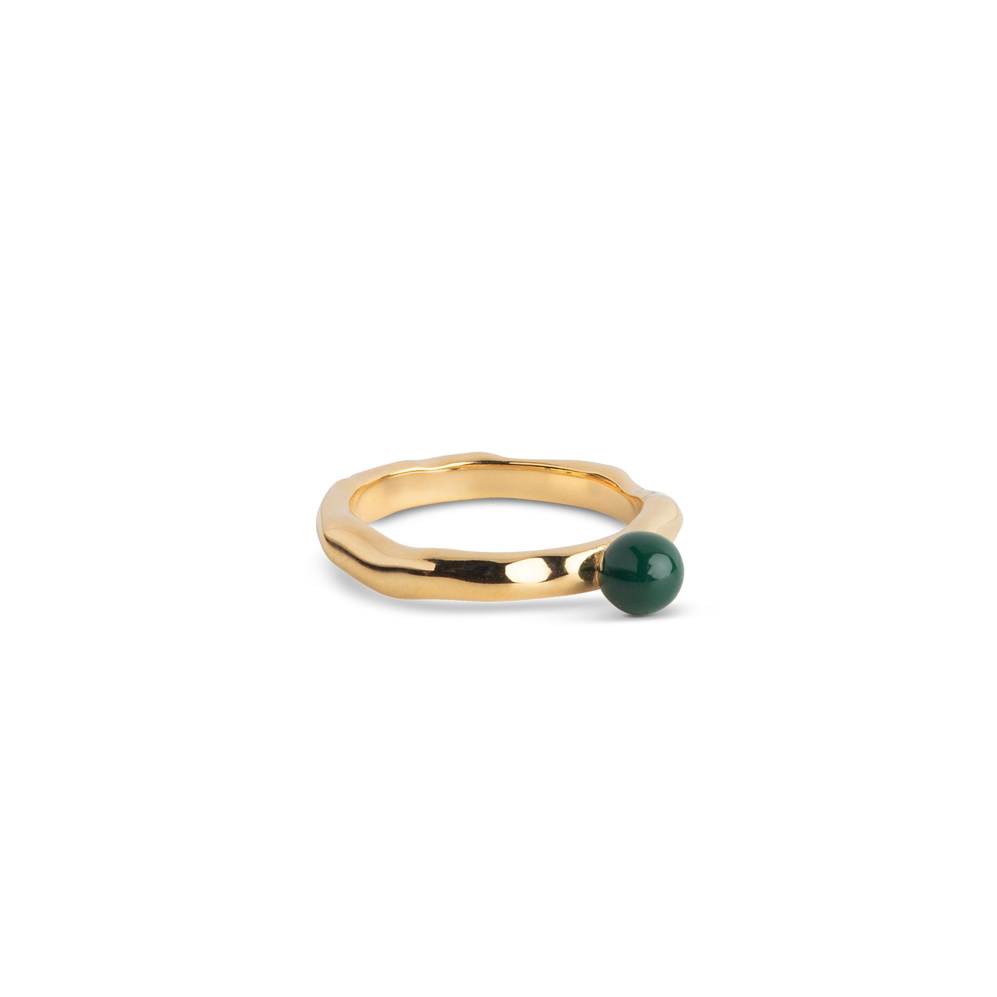 ENAMEL Copenhagen Ring, Ariel Rings Petrol Green