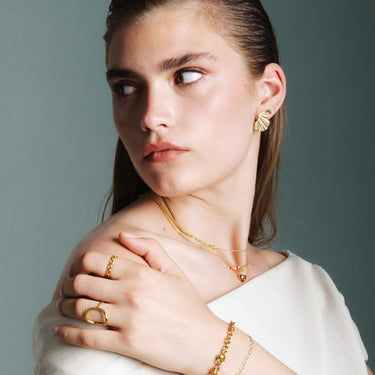 ENAMEL Copenhagen Ring, Organic Arena Rings Gold Plated