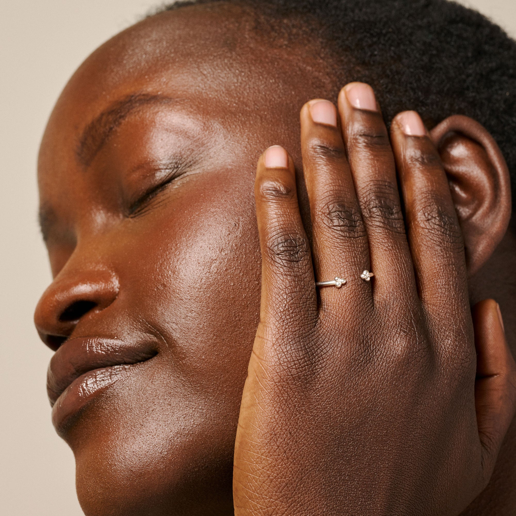 ENAMEL Copenhagen Ring, Simple Flower Rings 925S