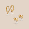 Soft Pearl Earrings Stack