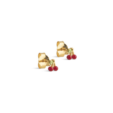 ENAMEL Copenhagen Stud, Cherry Earrings Red