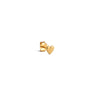 ENAMEL Copenhagen Stud, Heart - Single Earrings 925S/GP/M