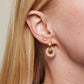 ENAMEL Copenhagen Stud, Leaf Earrings 925S/GP