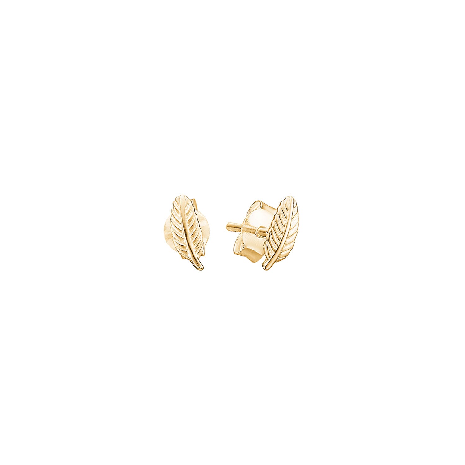 ENAMEL Copenhagen Stud, Leaf Earrings 925S/GP