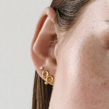 ENAMEL Copenhagen Studs, Bellu Mini Earrings 925S/GP