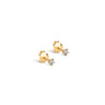 ENAMEL Copenhagen Studs, Clara Earrings White CZ