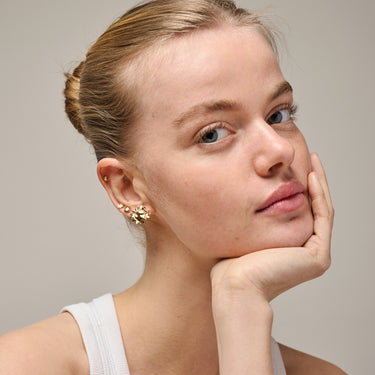 ENAMEL Copenhagen Studs, Large Sunshine Earrings 925S/GP