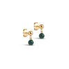 ENAMEL Copenhagen Studs, Mina Earrings Petrol Green