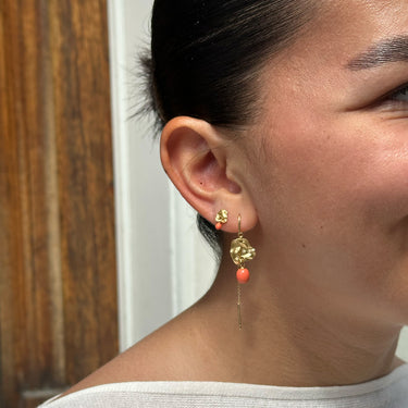 ENAMEL Copenhagen Studs, Mio Earrings Light Coral