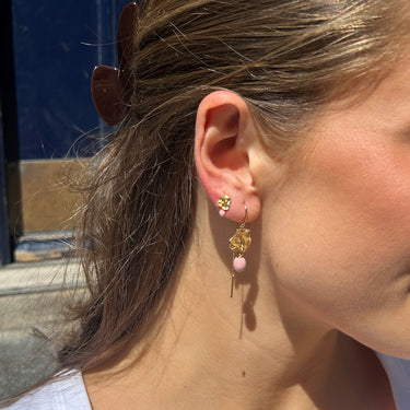 ENAMEL Copenhagen Studs, Mio Earrings Powder Pink