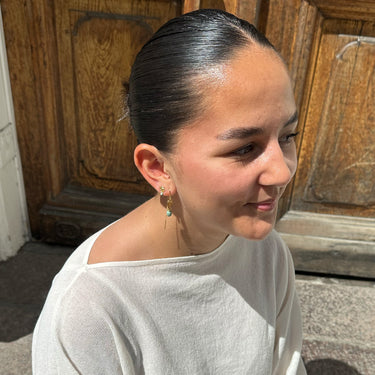 ENAMEL Copenhagen Studs, Mio Earrings Sage