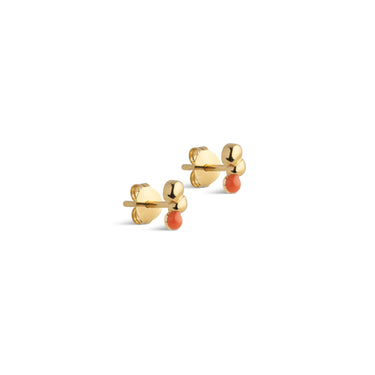 ENAMEL Copenhagen Studs, Nara Earrings Light Coral