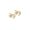 ENAMEL Copenhagen Studs, Organic Moon Earrings Gold Plated
