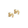ENAMEL Copenhagen Studs, Organic Star Earrings Gold Plated