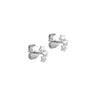 ENAMEL Copenhagen Studs, Organic Star Earrings Silver Plated