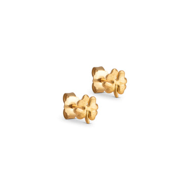 ENAMEL Copenhagen Studs, Organic clover Earrings 925S/GP/M