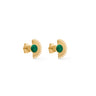 ENAMEL Copenhagen Studs, Soleil Earrings 42 Petrol Green