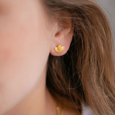 ENAMEL Copenhagen Studs, Soleil Earrings 63 Clementine