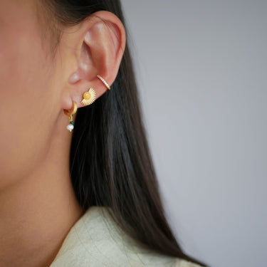 ENAMEL Copenhagen Studs, Soleil Earrings 70 Rose