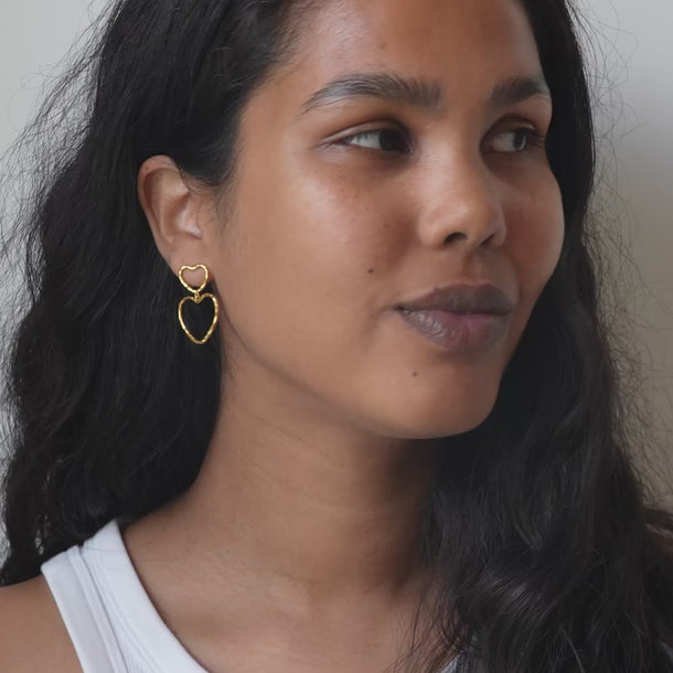 ENAMEL Copenhagen Earrings, Organic Lovelink Earrings Gold Plated