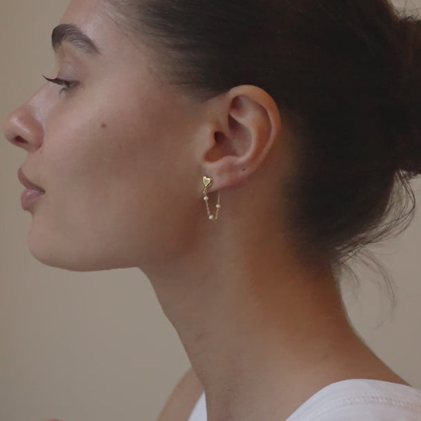 ENAMEL Copenhagen Earrings, Lola Heart Earrings Daisy