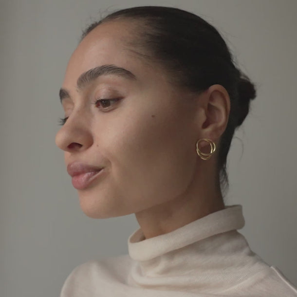 ENAMEL Copenhagen Studs, Bellu Earrings 925S/GP