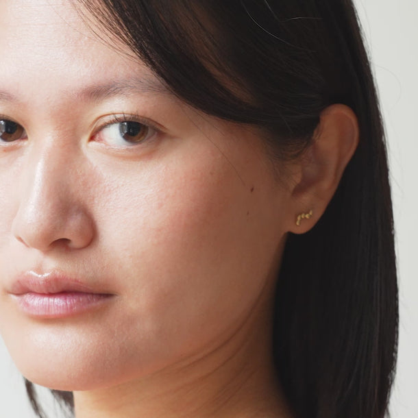 ENAMEL Copenhagen Studs, Nara Long Earrings 925S/GP