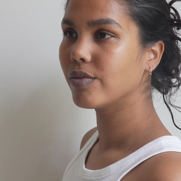 ENAMEL Copenhagen Hoops, Lola Small Earrings Earthtone