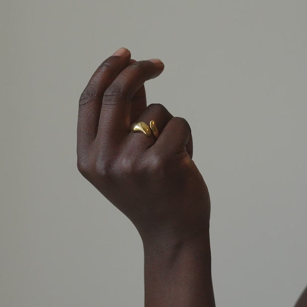 ENAMEL Copenhagen Ring, Neli Rings 925S/GP