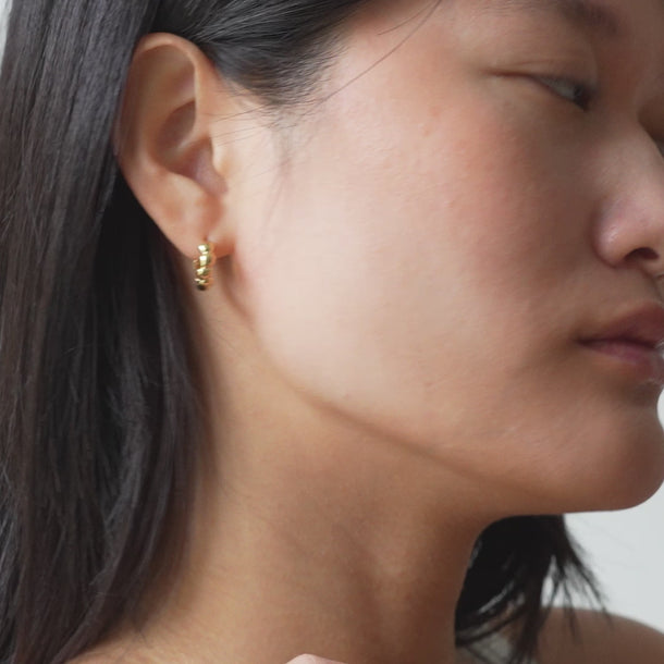 ENAMEL Copenhagen Hoops, Nara Earrings 925S/GP