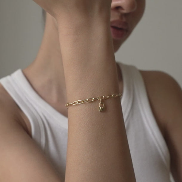 ENAMEL Copenhagen Charm, Locked Love Charms 925S/GP