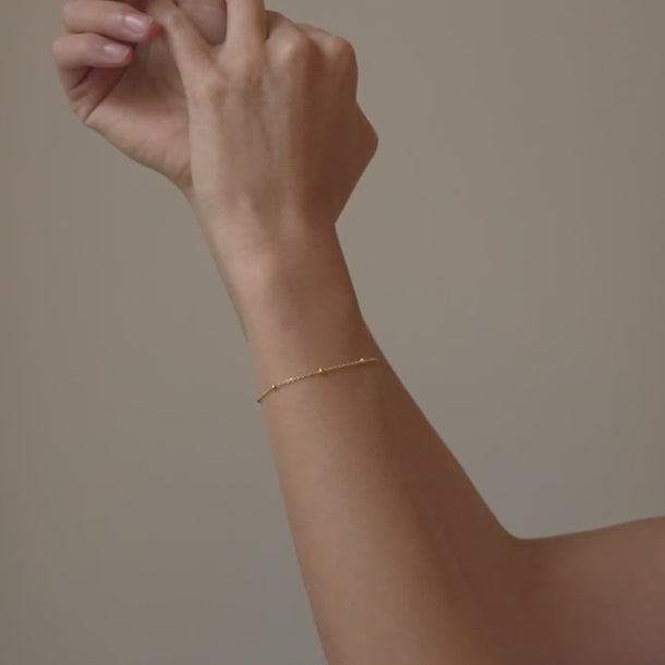 ENAMEL Copenhagen Bracelet, Beaded Chain Bracelets Gold Plated