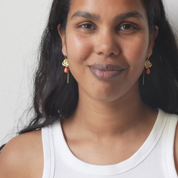 ENAMEL Copenhagen Earrings, Kai Earrings Light Coral